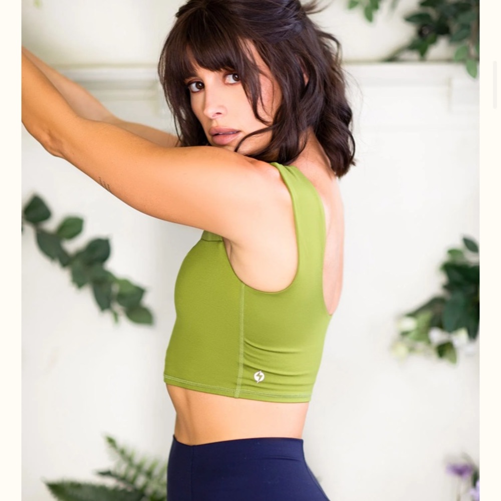 POPFLEX Allure Crop Bra in Matcha